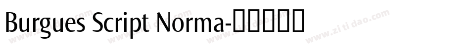 Burgues Script Norma字体转换
